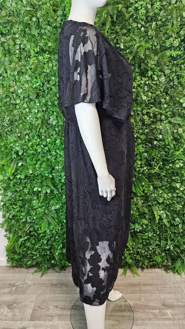 Forever New Black Burnt Out Dress (22)