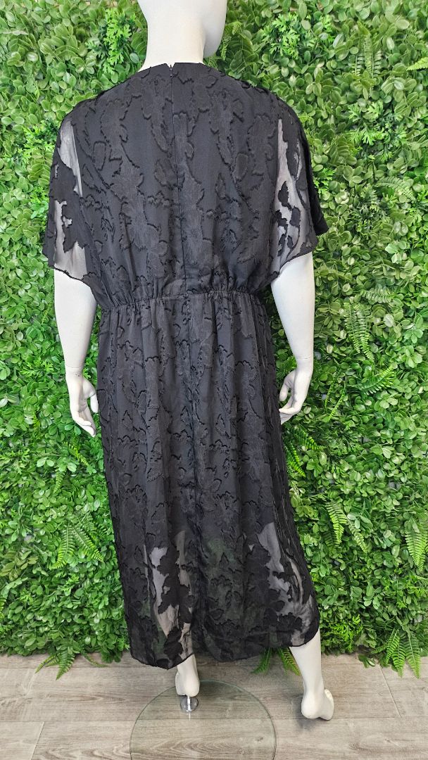 Forever New Black Burnt Out Dress (22)