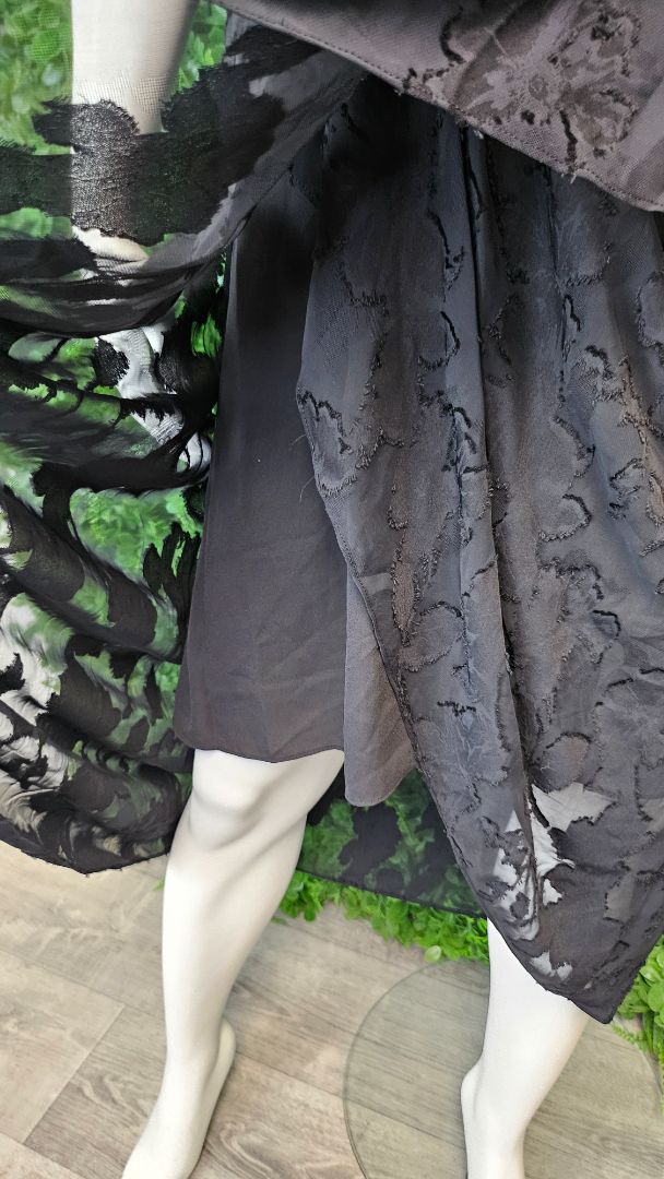 Forever New Black Burnt Out Dress (22)