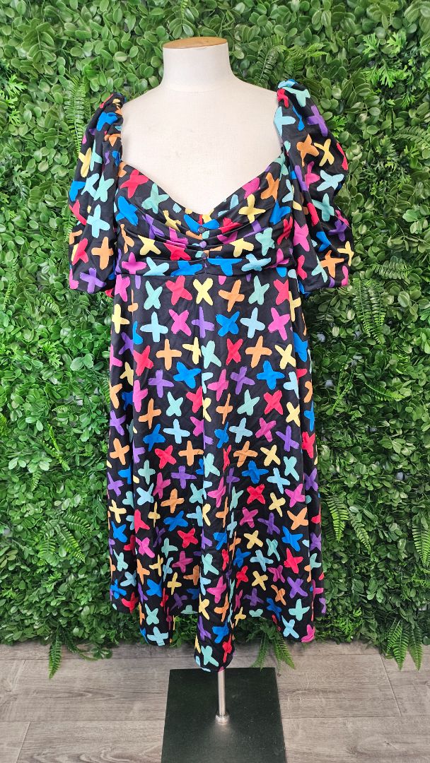 Little Party Dress Multi Cris Cross Dress (16)