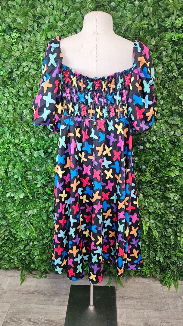 Little Party Dress Multi Cris Cross Dress (16)