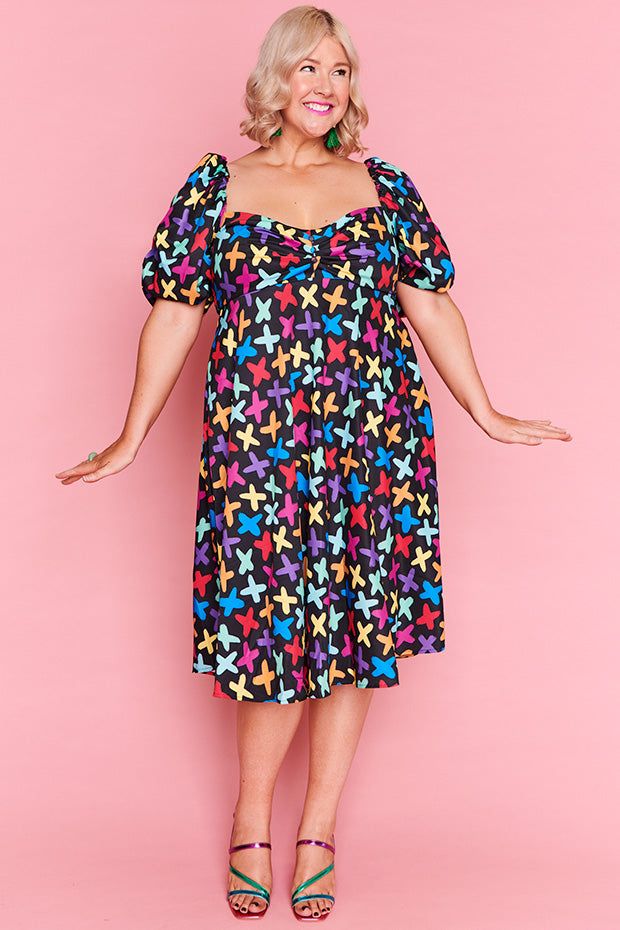 Little Party Dress Multi Cris Cross Dress (16)