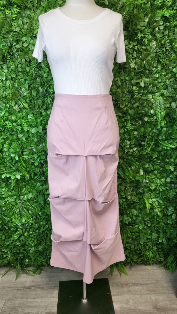 VSSP Pink Ruched Skirt (8)