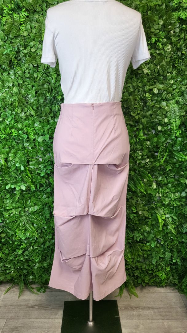 VSSP Pink Ruched Skirt (8)