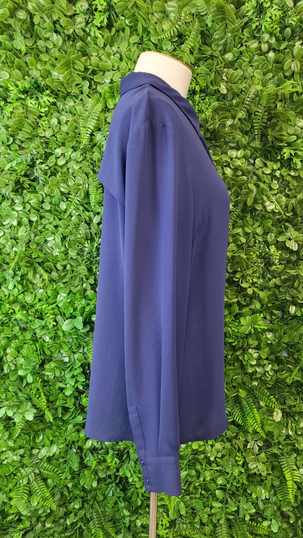 Cue Navy Georgette Shirt (12)