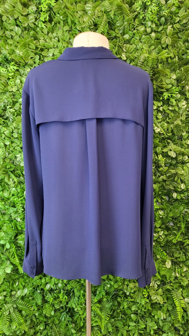 Cue Navy Georgette Shirt (12)