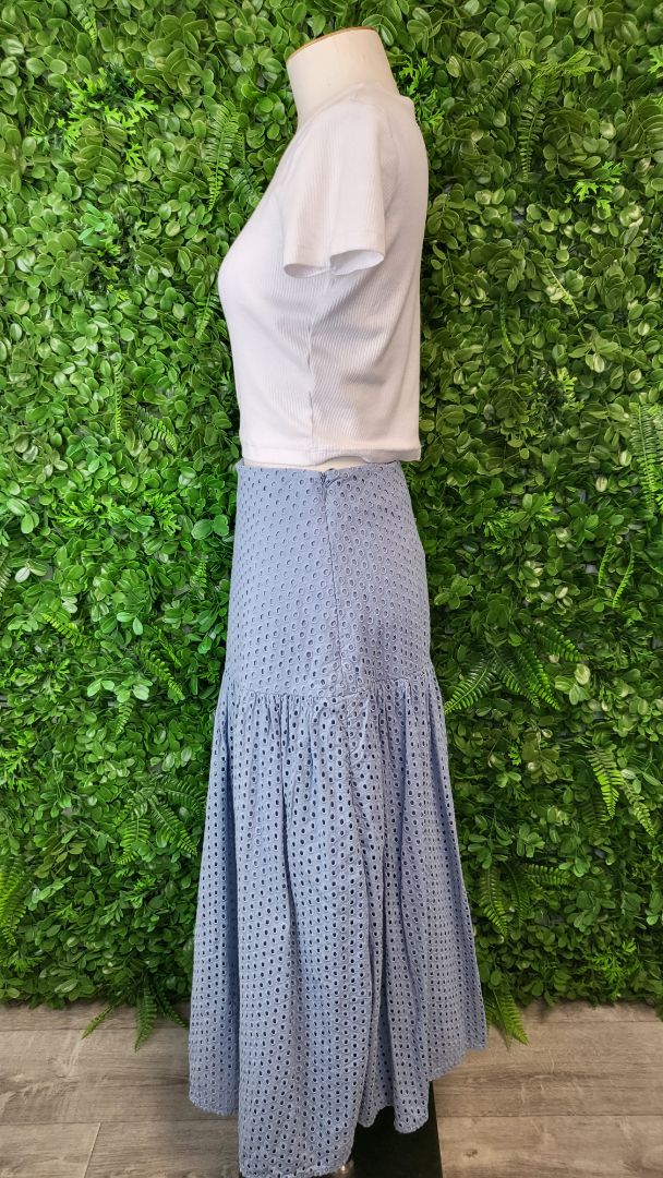 Witchery Blue Broderie Skirt (12)