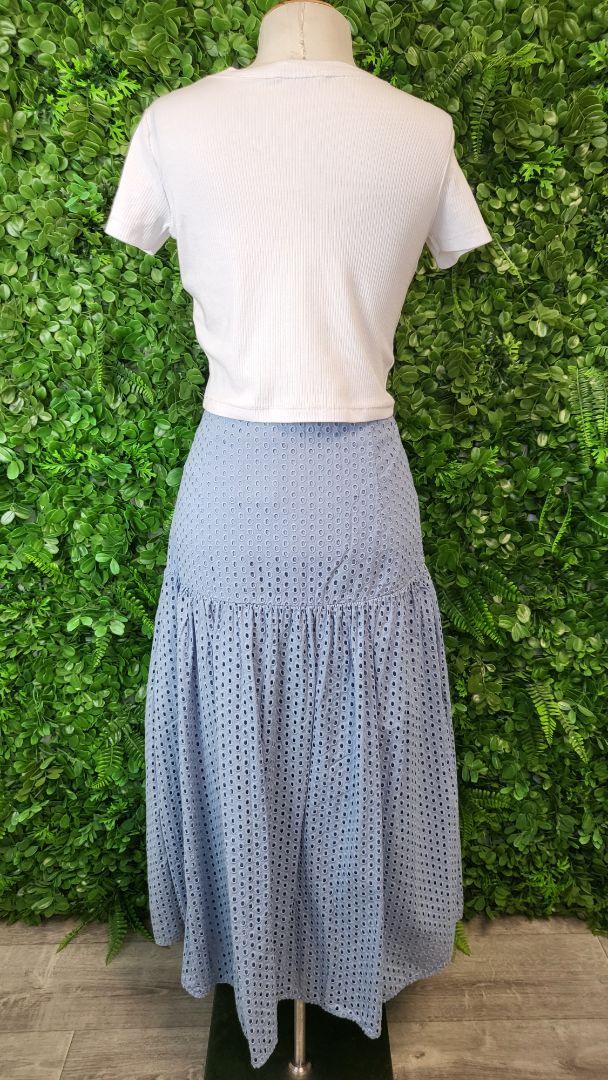Witchery Blue Broderie Skirt (12)