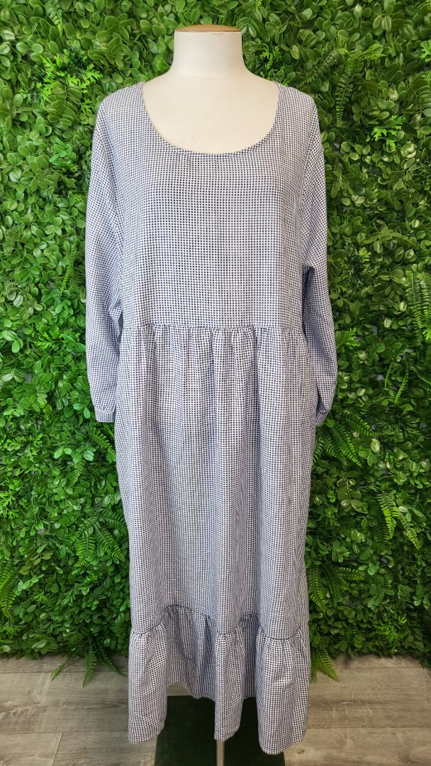 Boho Aus Gingham Empire Dress (16)