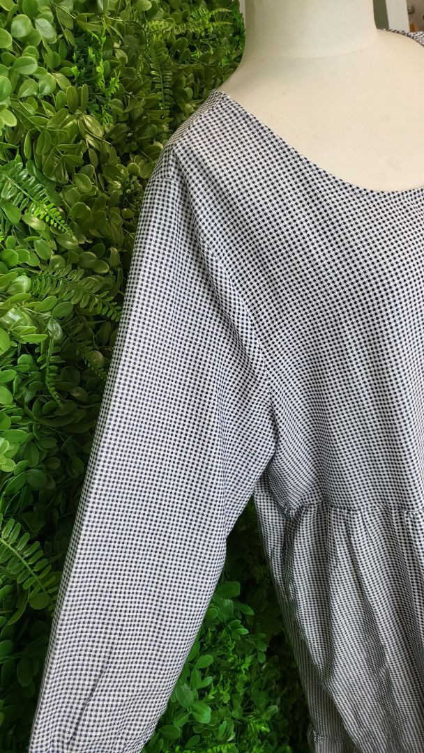 Boho Aus Gingham Empire Dress (16)