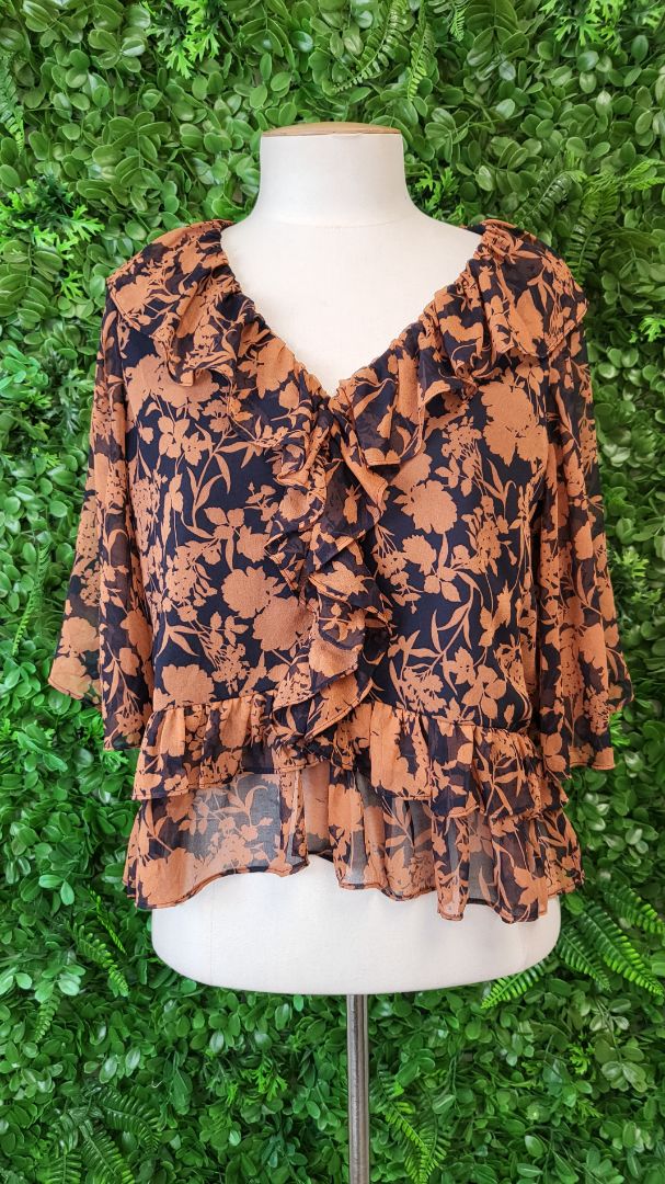 Cooper St Print Frill Top (8)