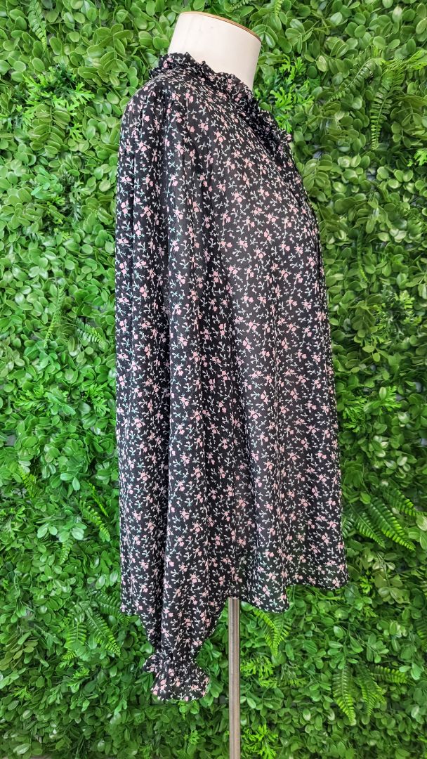 Seeking Lola Floral Long Sleeve Blouse (16-18)