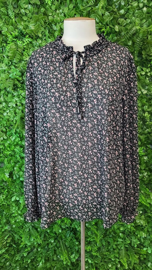 Seeking Lola Floral Long Sleeve Blouse (16-18)