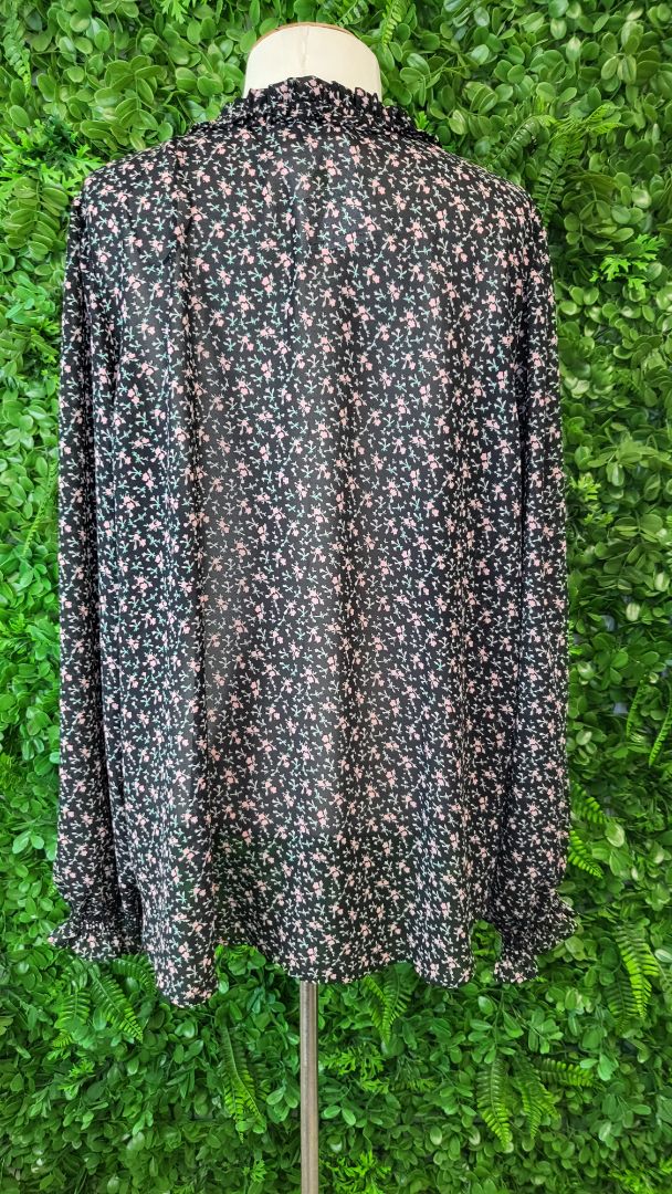 Seeking Lola Floral Long Sleeve Blouse (16-18)