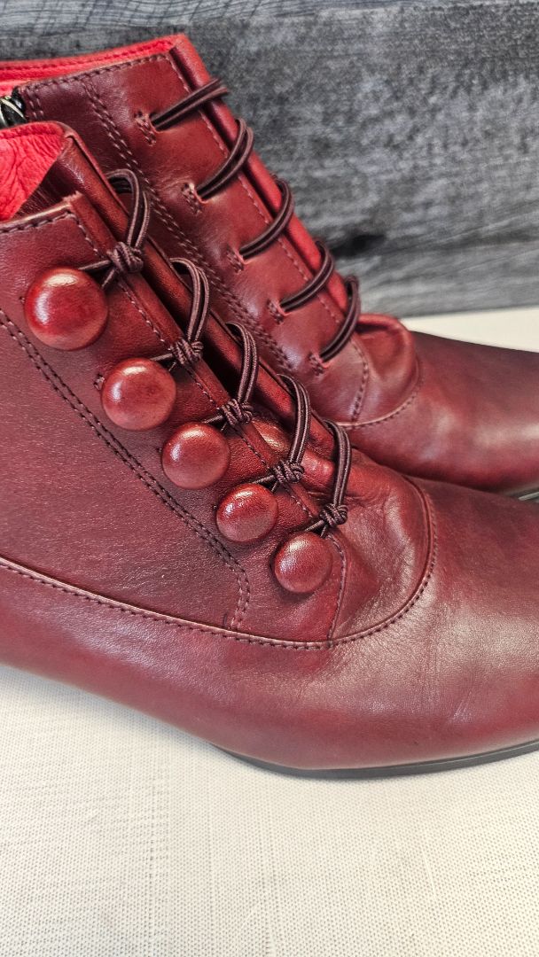 Andrea Renzi Red Leather Boot (9)