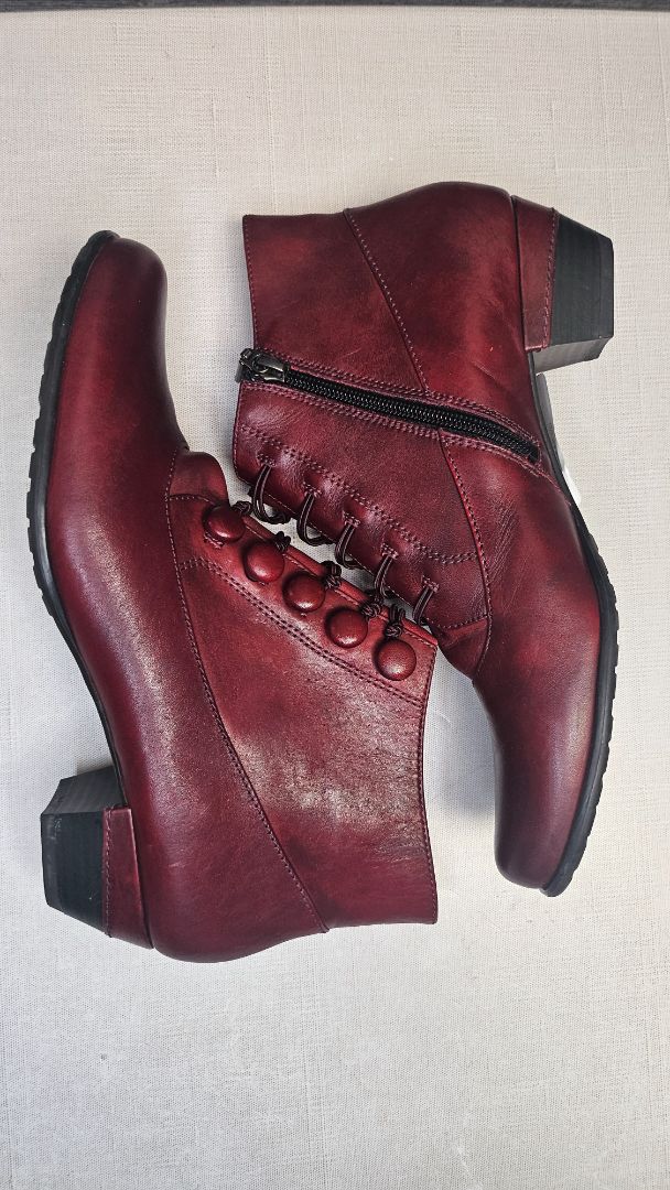 Andrea Renzi Red Leather Boot (9)