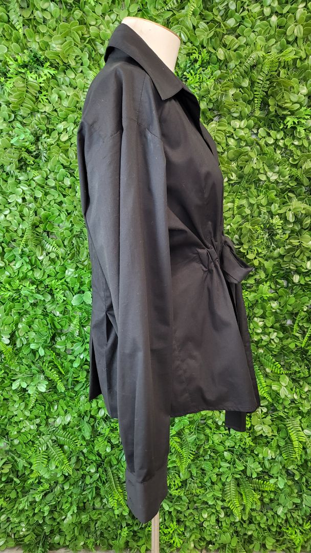 Paula Ryan Black Gathered Shirt (14)