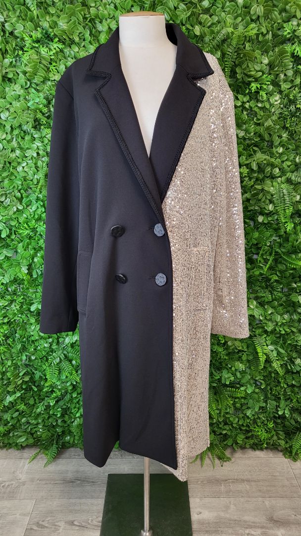 Trelise Cooper Black/Gold Get Used To Split Coat (18)