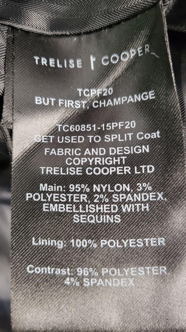 Trelise Cooper Black/Gold Get Used To Split Coat (18)