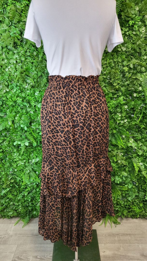 Fate+Becker Animal Print Layered Maxi Skirt (12)