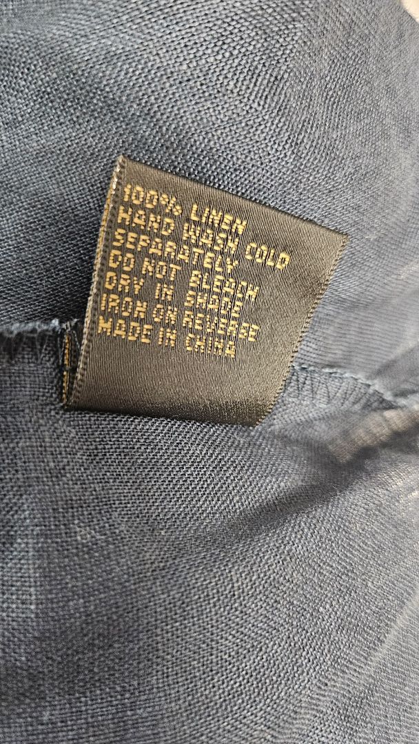 Eb & Ive Petrol Linen Top (14-16)