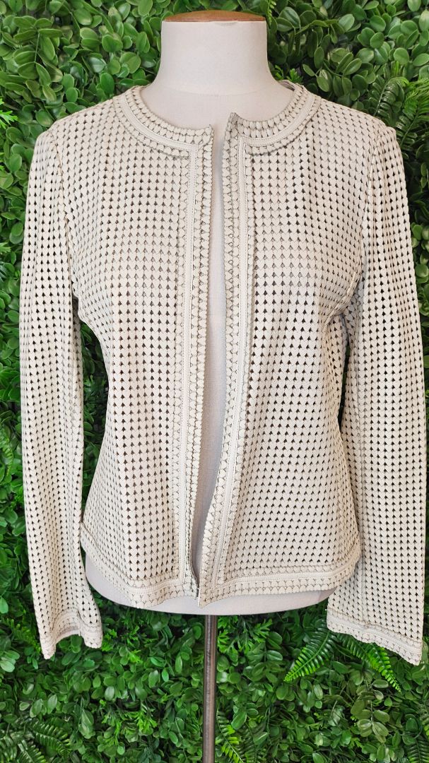 Tory Burch Cream Leather Hearts Jacket (10)
