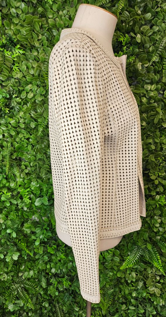 Tory Burch Cream Leather Hearts Jacket (10)