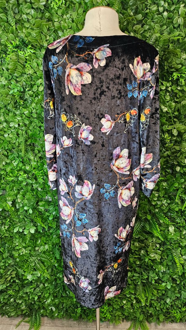 Random Floral Velvet Print Dress (8)