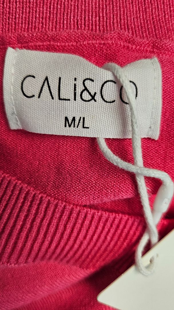 Cali & Co Pink/Red Knit Jumper BNWT (14-16)