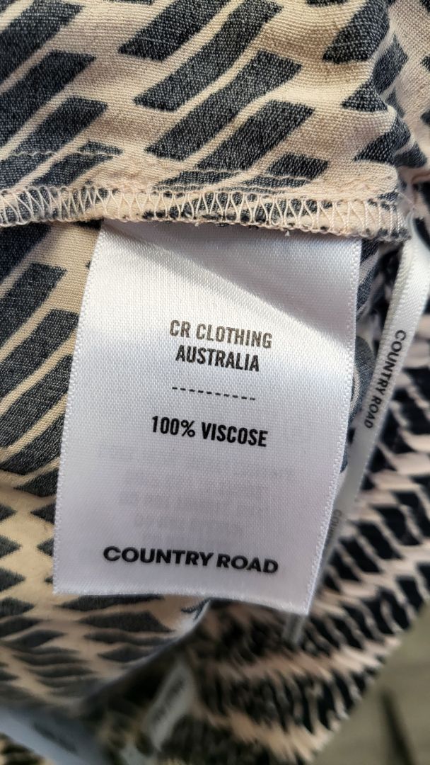 Country Road Beige/Black Print Pant (16)