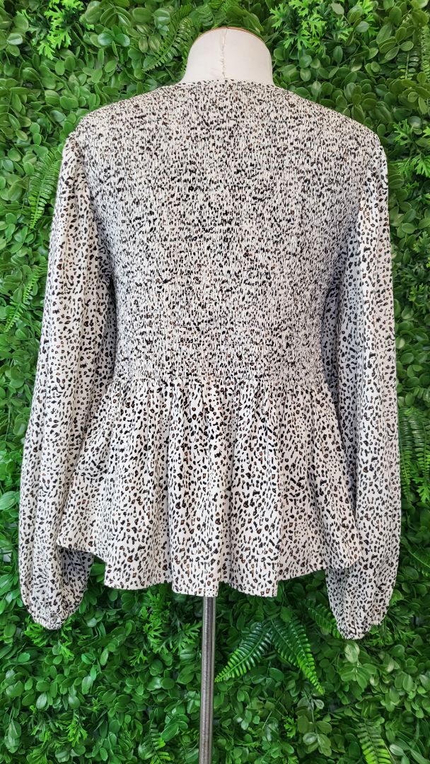 Billie The Label Animal Print Shirred Top (10)
