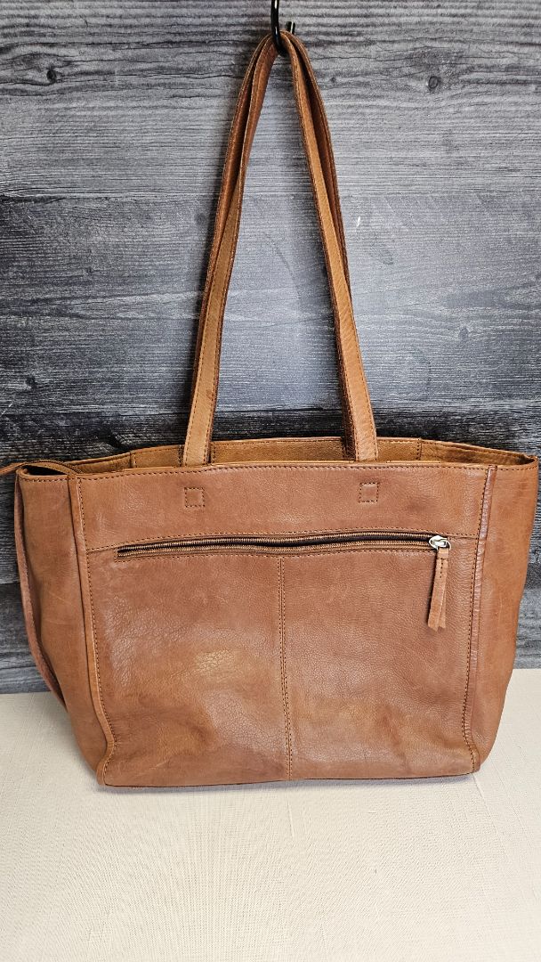 Colorado Tan Leather Tote Bag (42cmx30cmx12cm)
