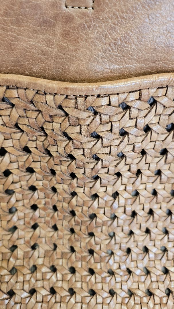 Colorado Tan Leather Tote Bag (42cmx30cmx12cm)