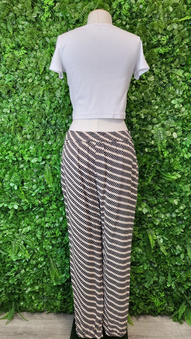 Country Road Beige/Black Print Pant (16)