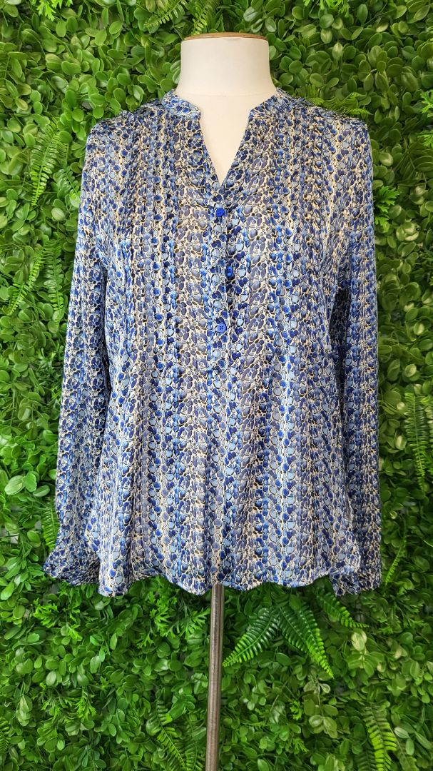 Lolly's Laundry Blue Helena Patterned Top (8)