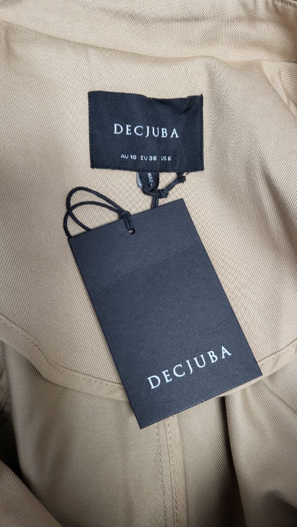Decjuba Tahini Trench Coat BNWT (10/12)
