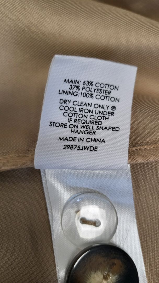 Decjuba Tahini Trench Coat BNWT (10/12)