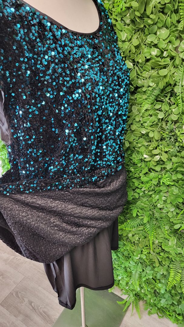 City Chic Teal Sequin Dress (16)