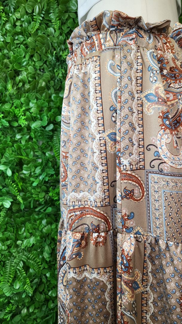 Amaya Paisley Print Tiered Skirt (14)