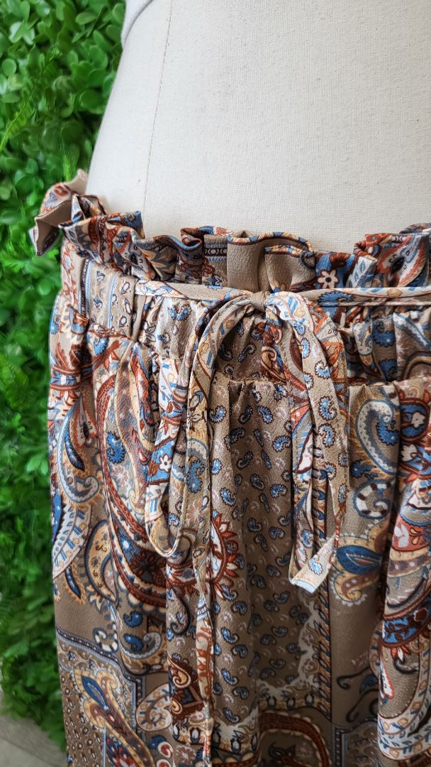 Amaya Paisley Print Tiered Skirt (14)