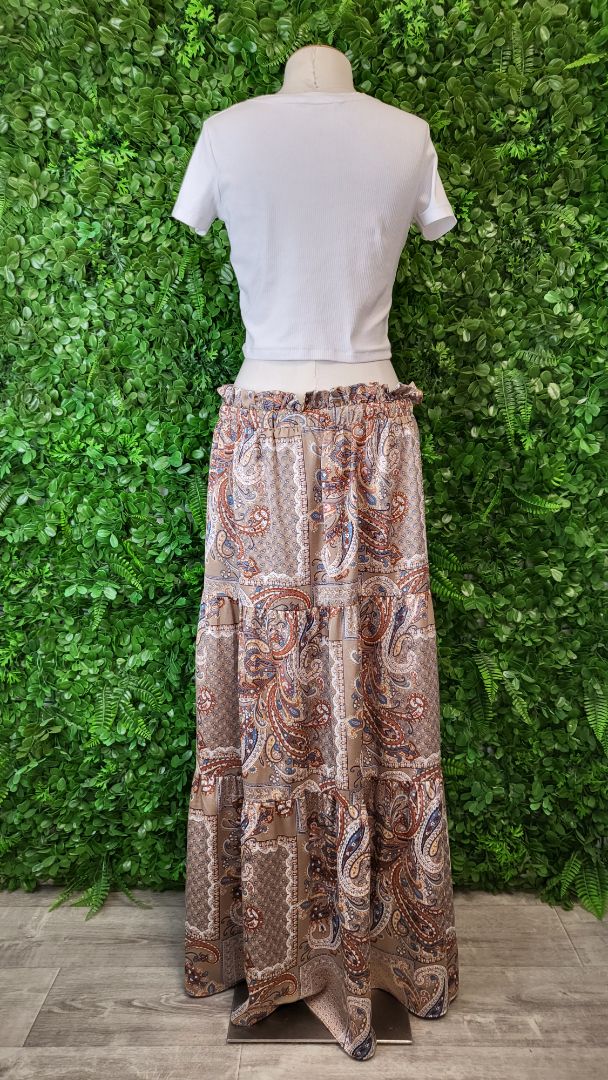 Amaya Paisley Print Tiered Skirt (14)