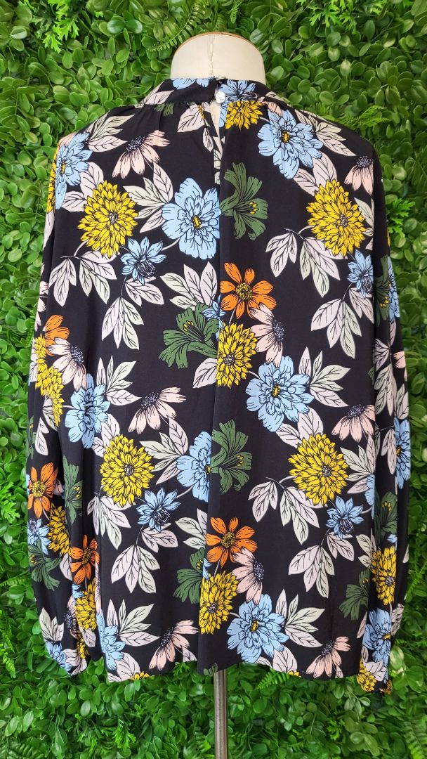 Vassalli Floral High Neck Top (8-14)