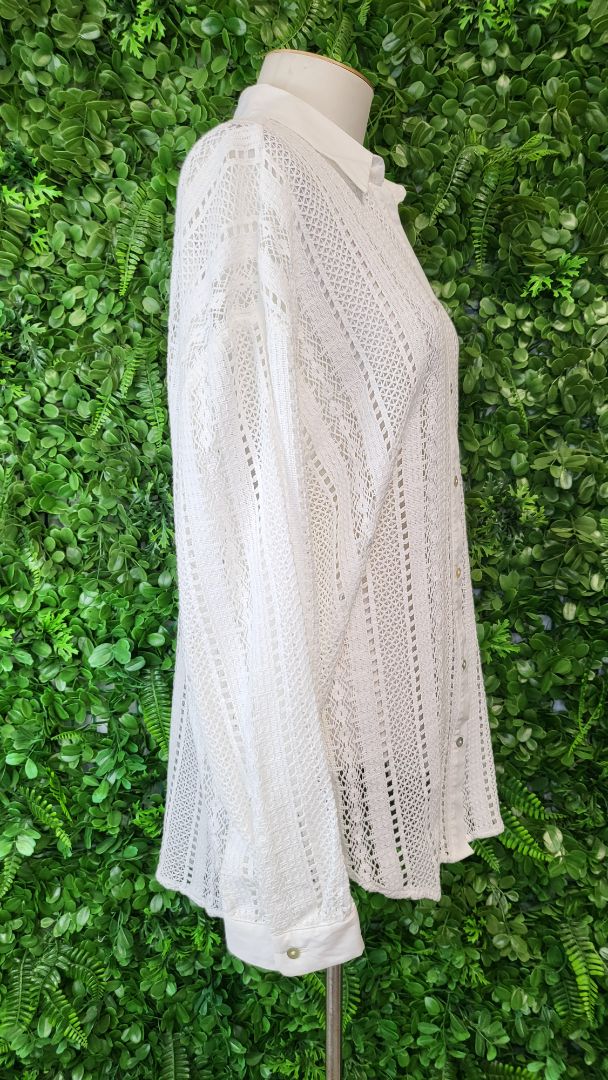 Zara Ivory Lace Shirt BNWT (16)