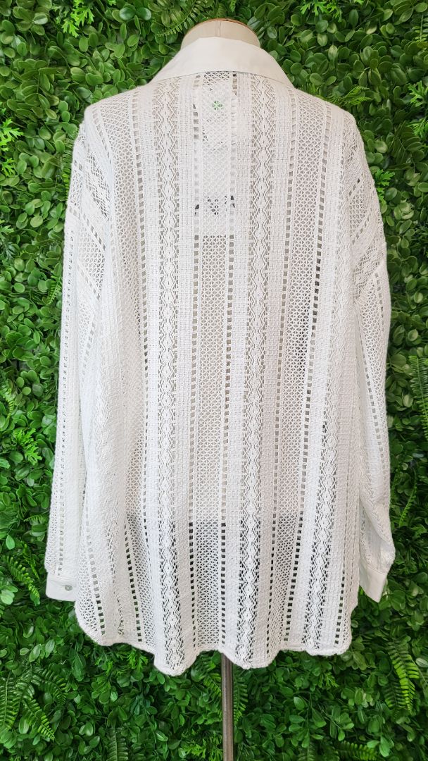 Zara Ivory Lace Shirt BNWT (16)