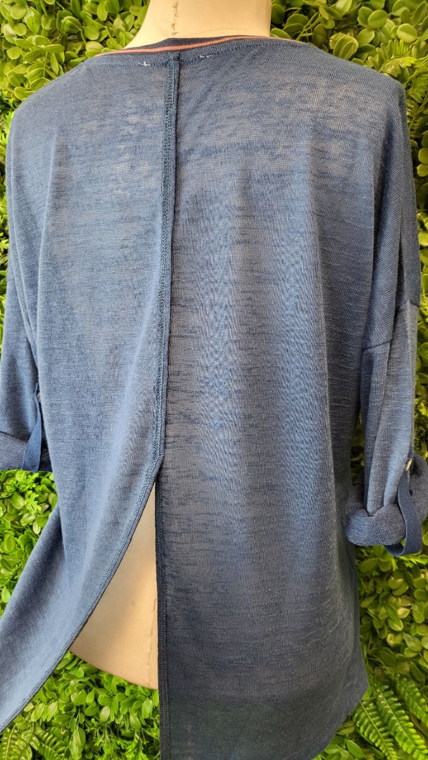 Threadz Blue Sequin Detail Top (10-12)