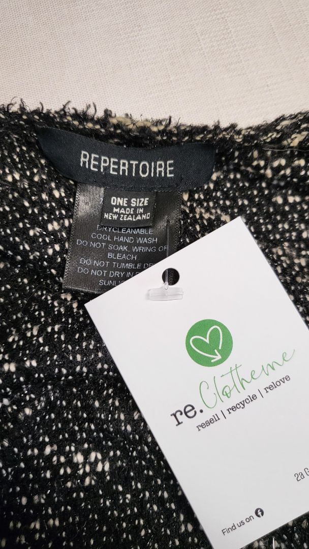 Repertoire Black Wrap Cardigan (OSFM)