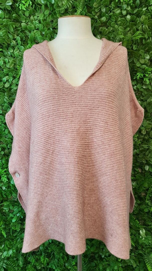 Italian Affair Salmon Poncho Knit Top (10-16)