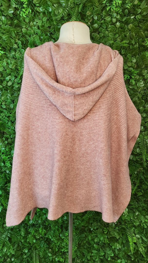 Italian Affair Salmon Poncho Knit Top (10-16)