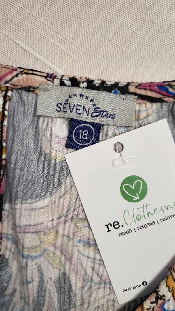 Seven Stars Print Textured Maxi Dress (18)