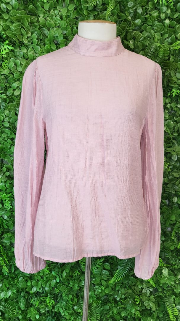 Wish Pink High Neck Blouse (10)